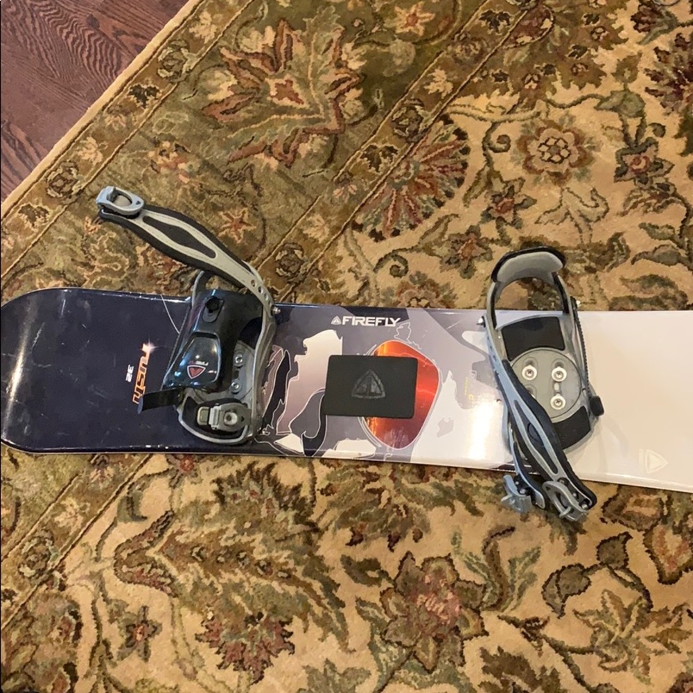 50” snowboard and bindings